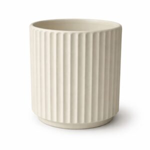 Blush Ribbed Ceramic Planter