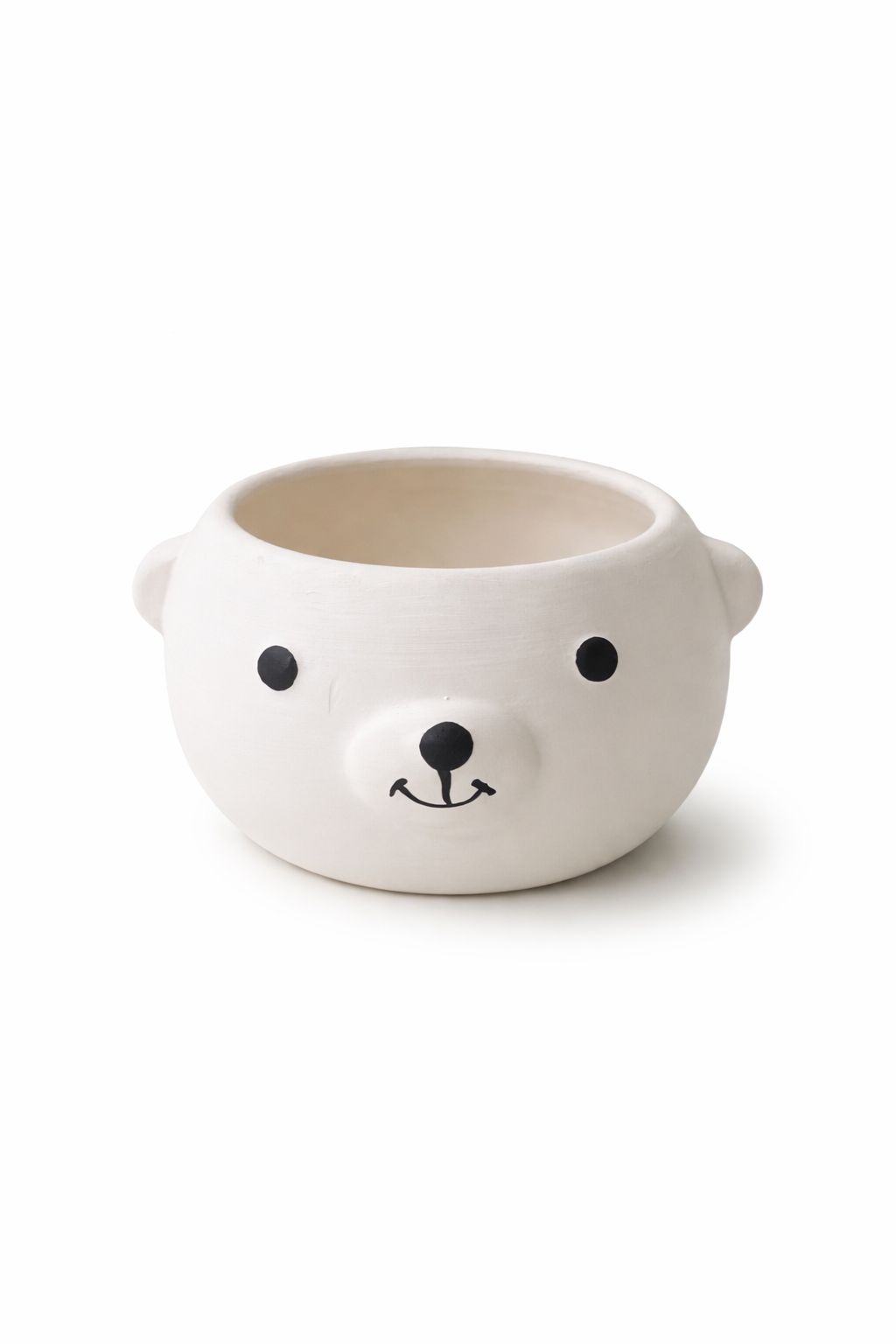 Cute Bear Face Ceramic Planter