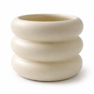 Minimal Ribbed Ceramic Planter