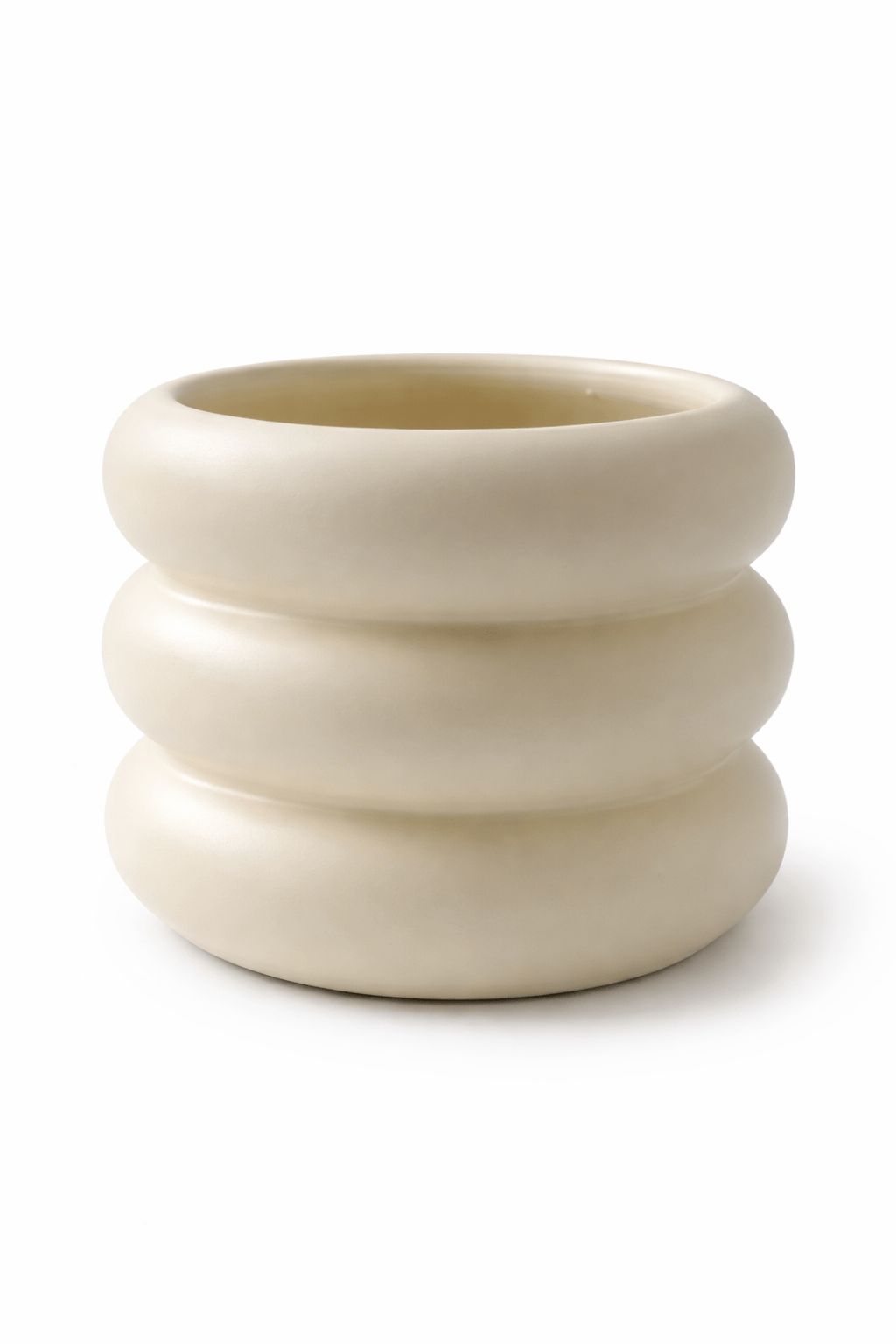 Minimal Ribbed Ceramic Planter