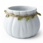 Rustic Leaf Ceramic Planter