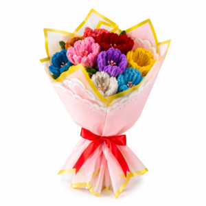 Handmade Pipe Cleaner Flower Bouquet (Round)