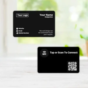 Premium NFC Digital Business Card | Custom Smart Visiting Card | Tap to Share Contact | QR Code Business Card | Reusable